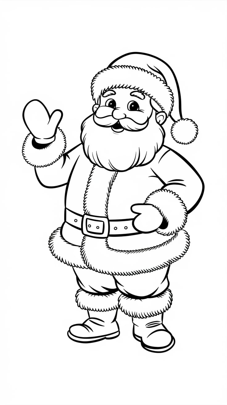 babbo natale disegno colorare