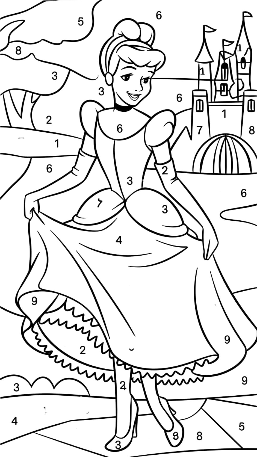 colorare disegni con i numeri