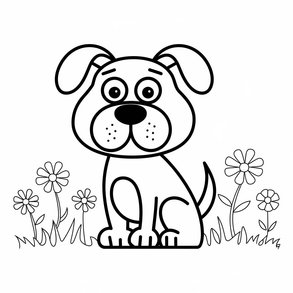 cane da colorare e stampare