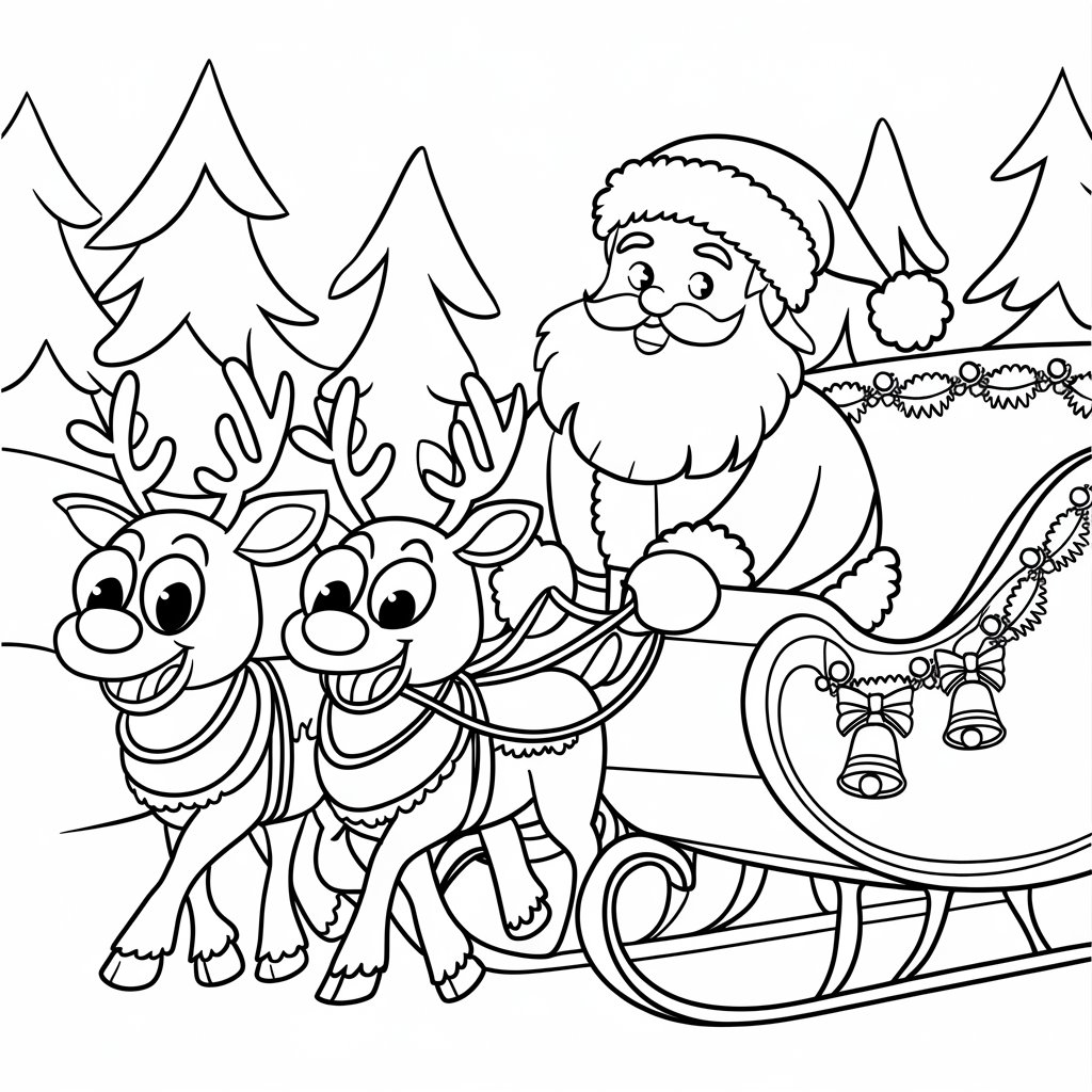 disegni babbo natale da colorare
