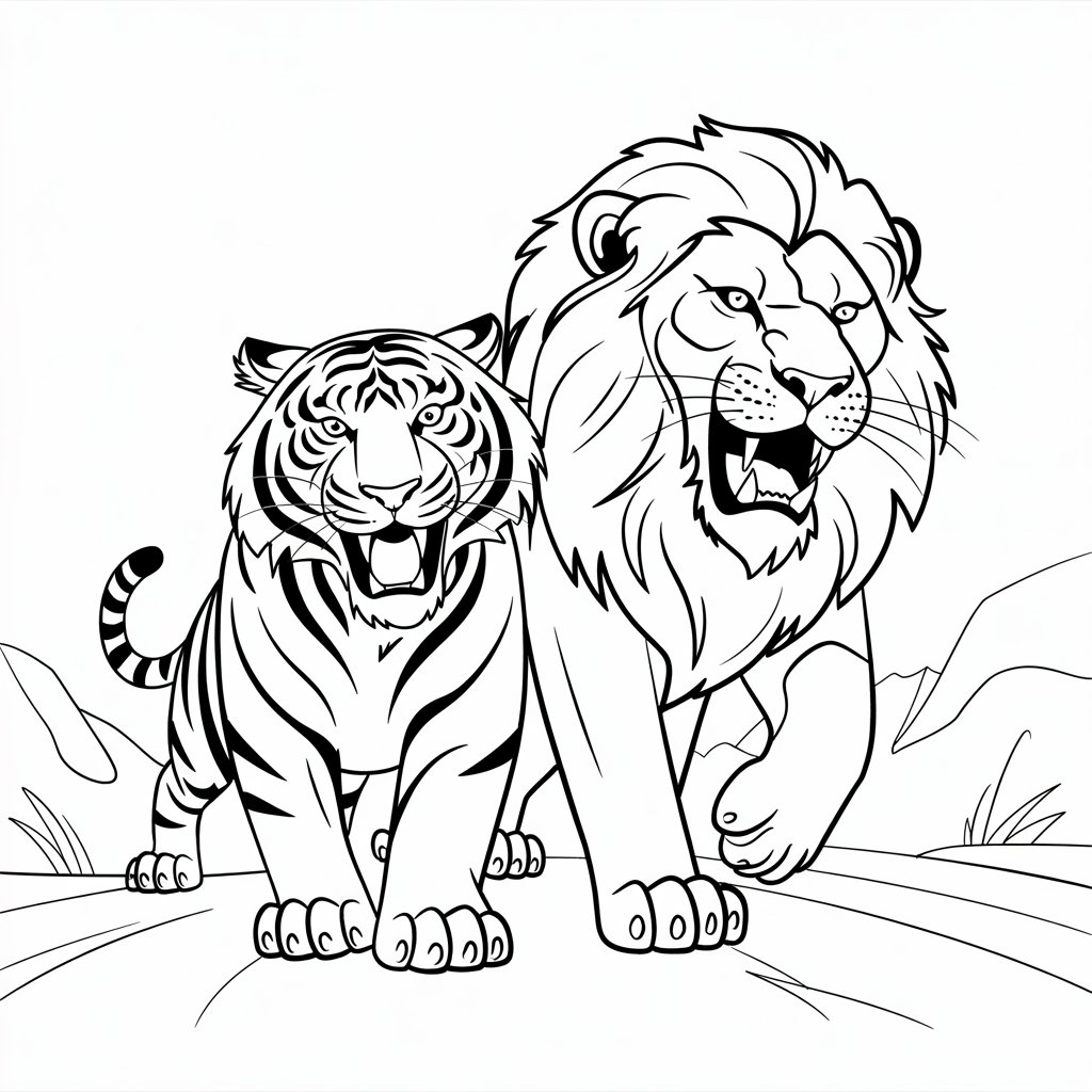 disegni di tigre da colorare