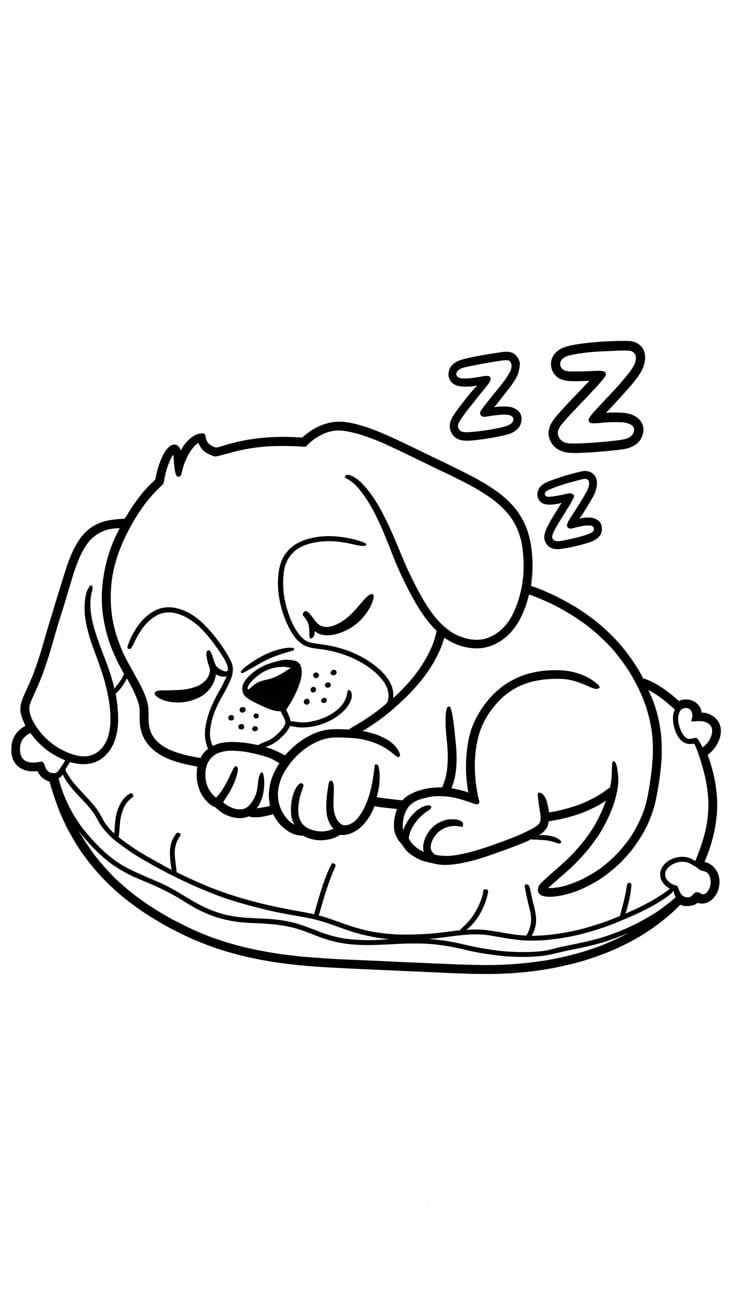 cane da stampare e colorare