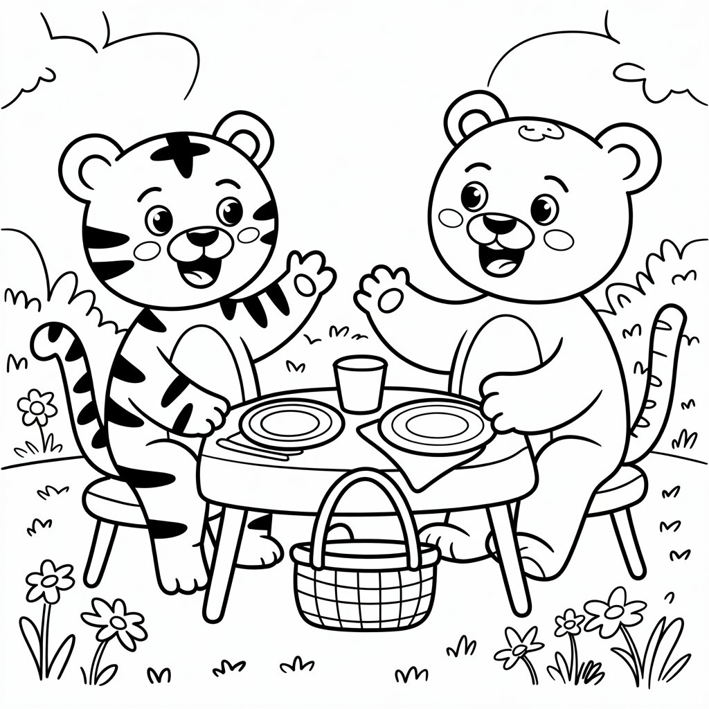 disegni di tigri da colorare