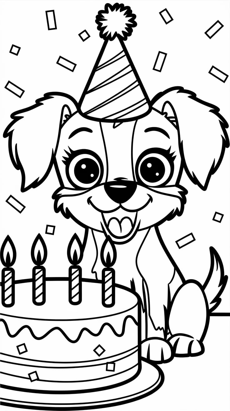 cuccioli cani da colorare