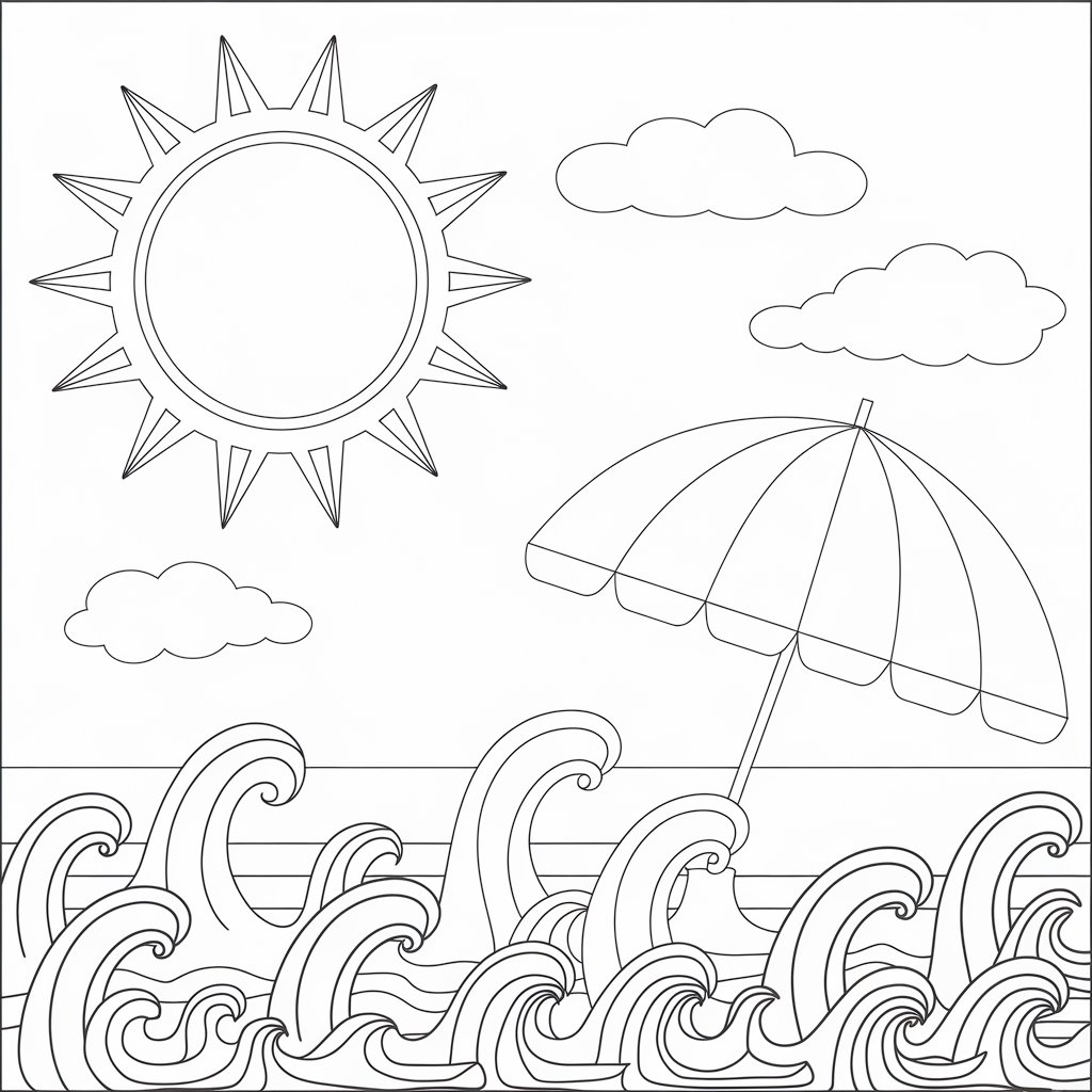 estate disegno da colorare