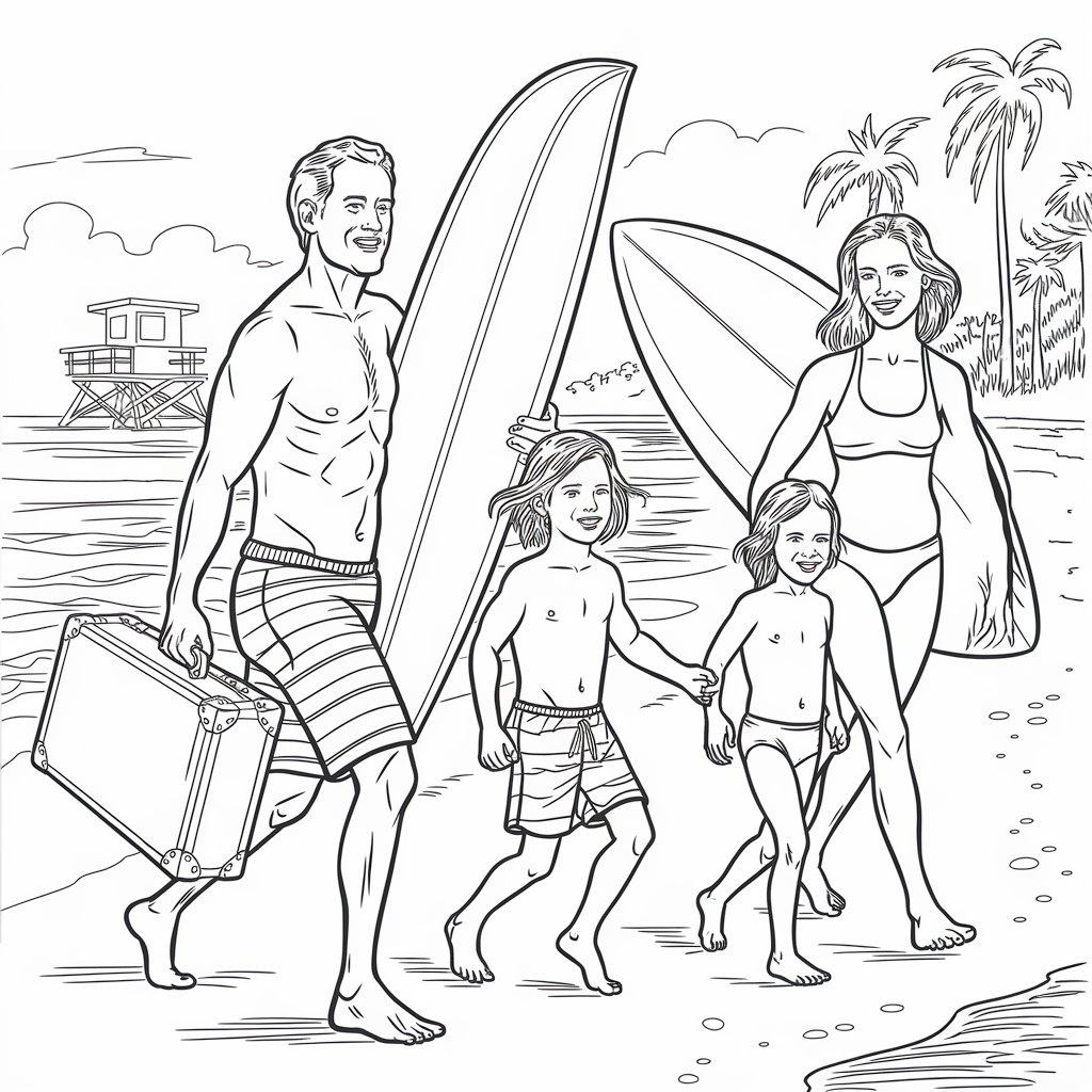 disegni da colorare estate infanzia