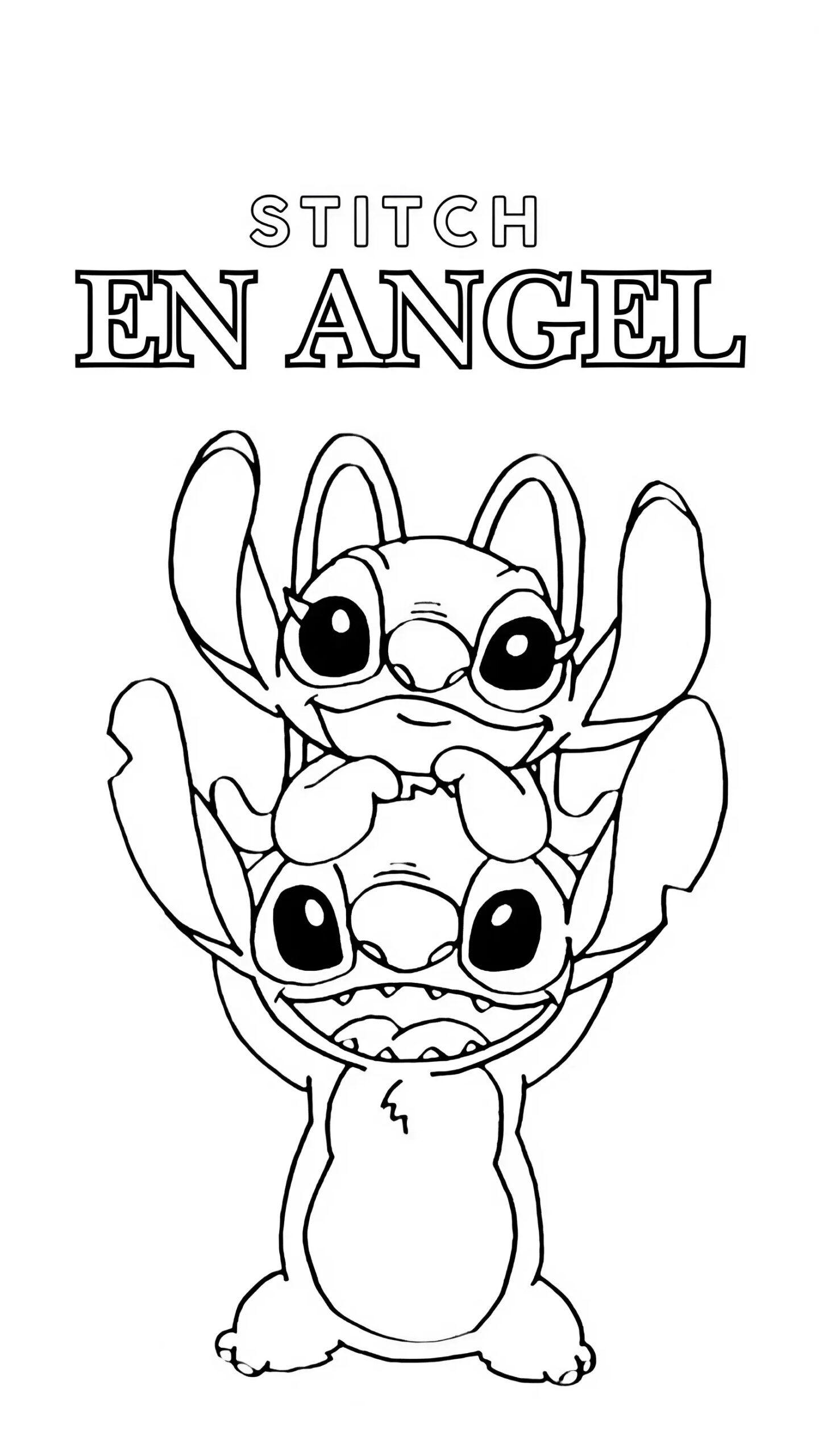 stitch e angel disegno