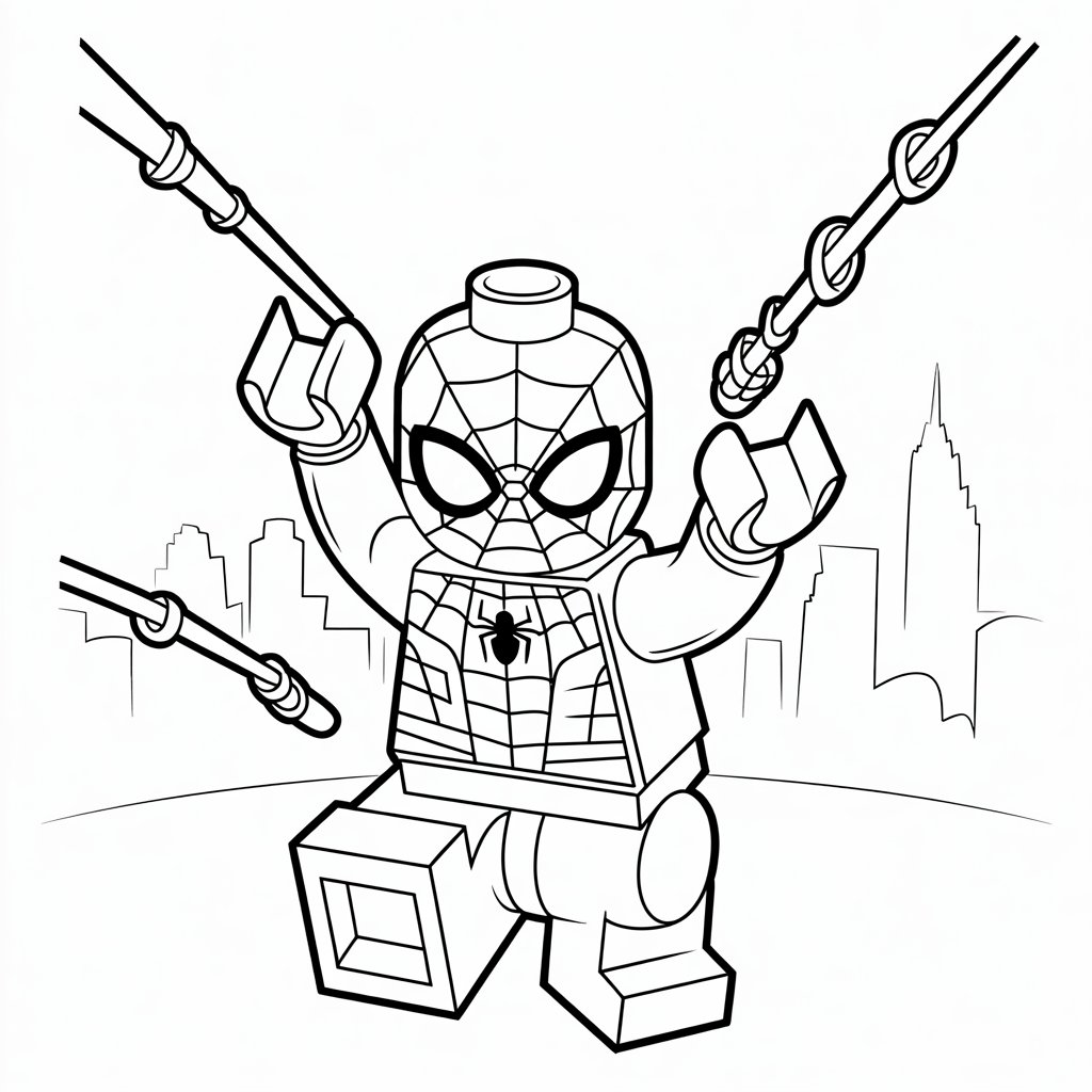 spiderman lego da colorare