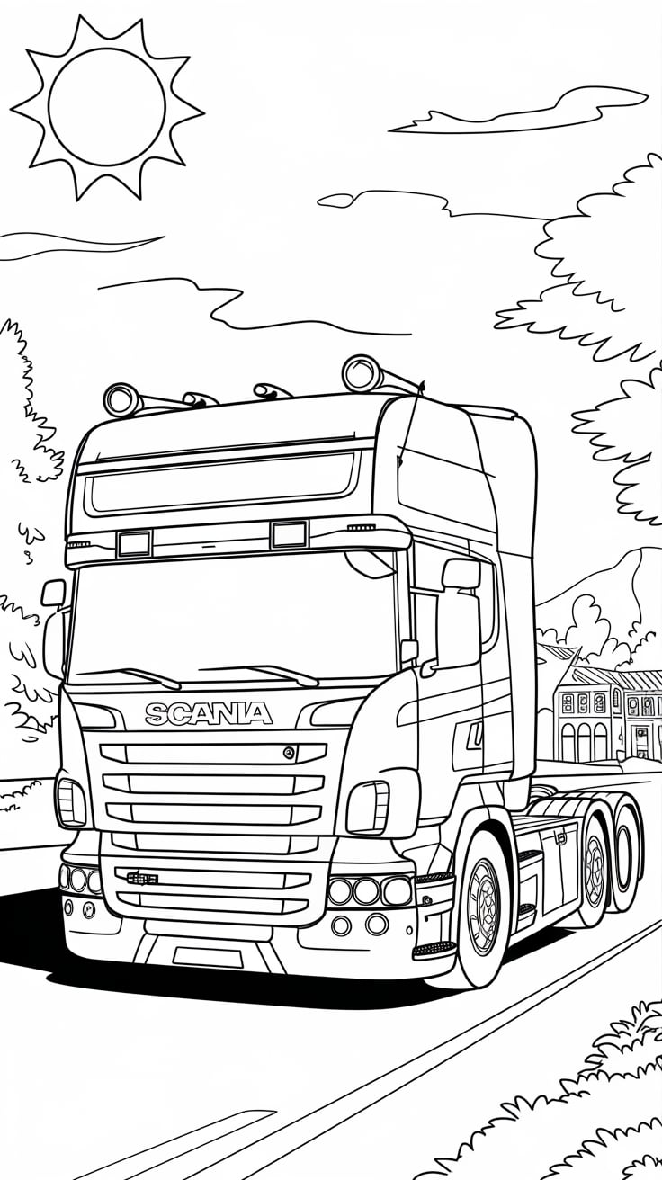 camion disegno colorato