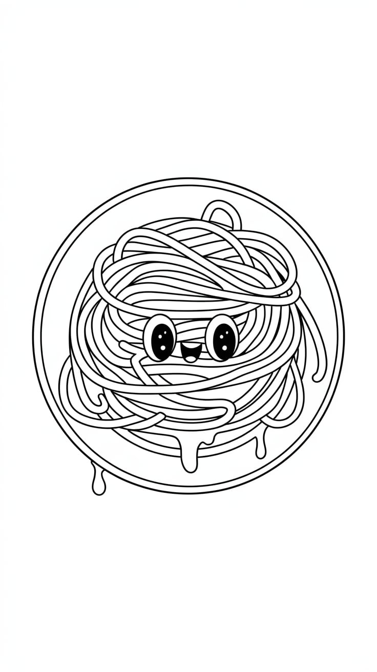 immagini kawaii da colorare cibo