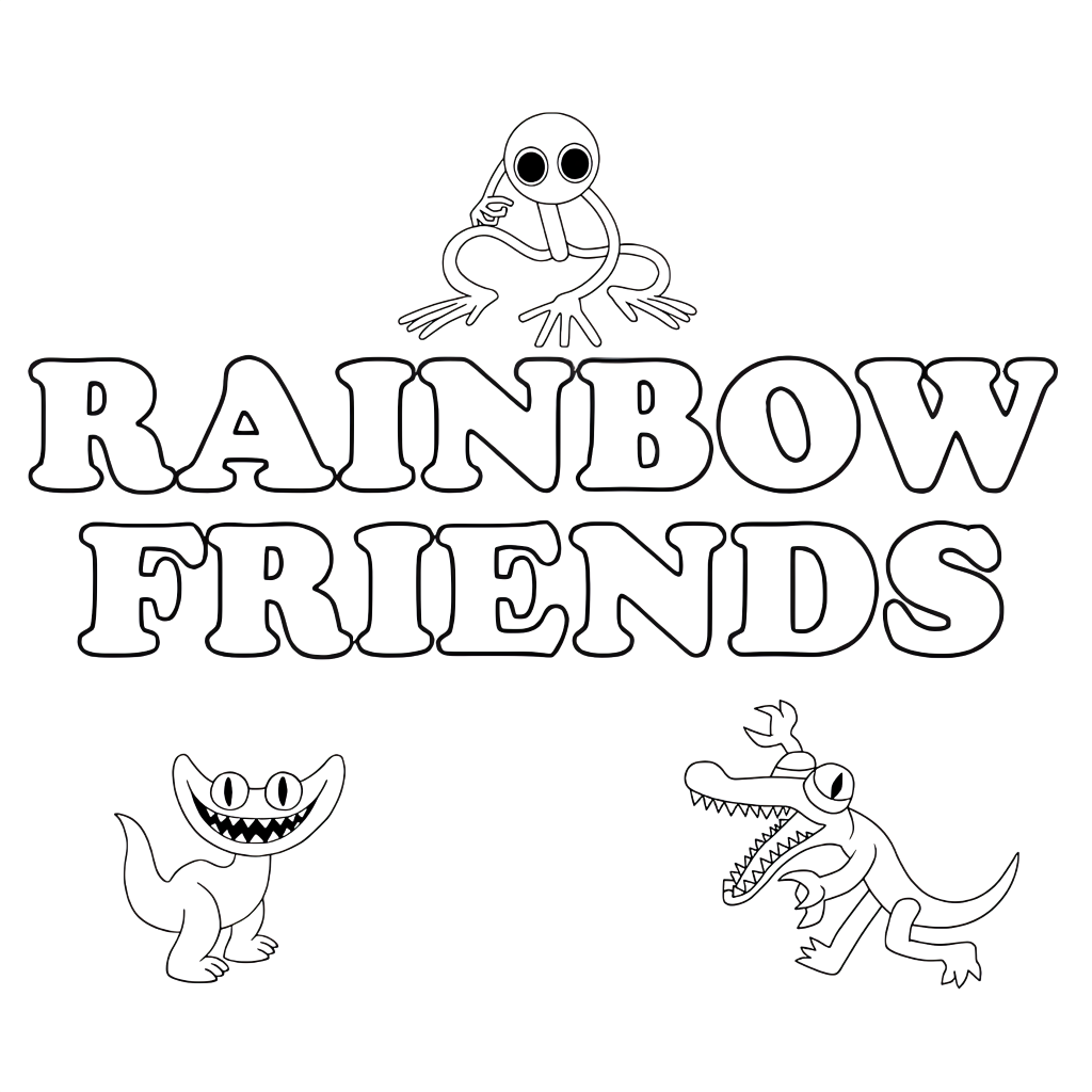 rainbow friends da colorare e stampare