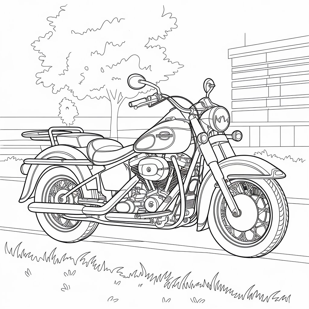 disegno moto da colorare