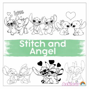 Stitch e Angel da Colorare