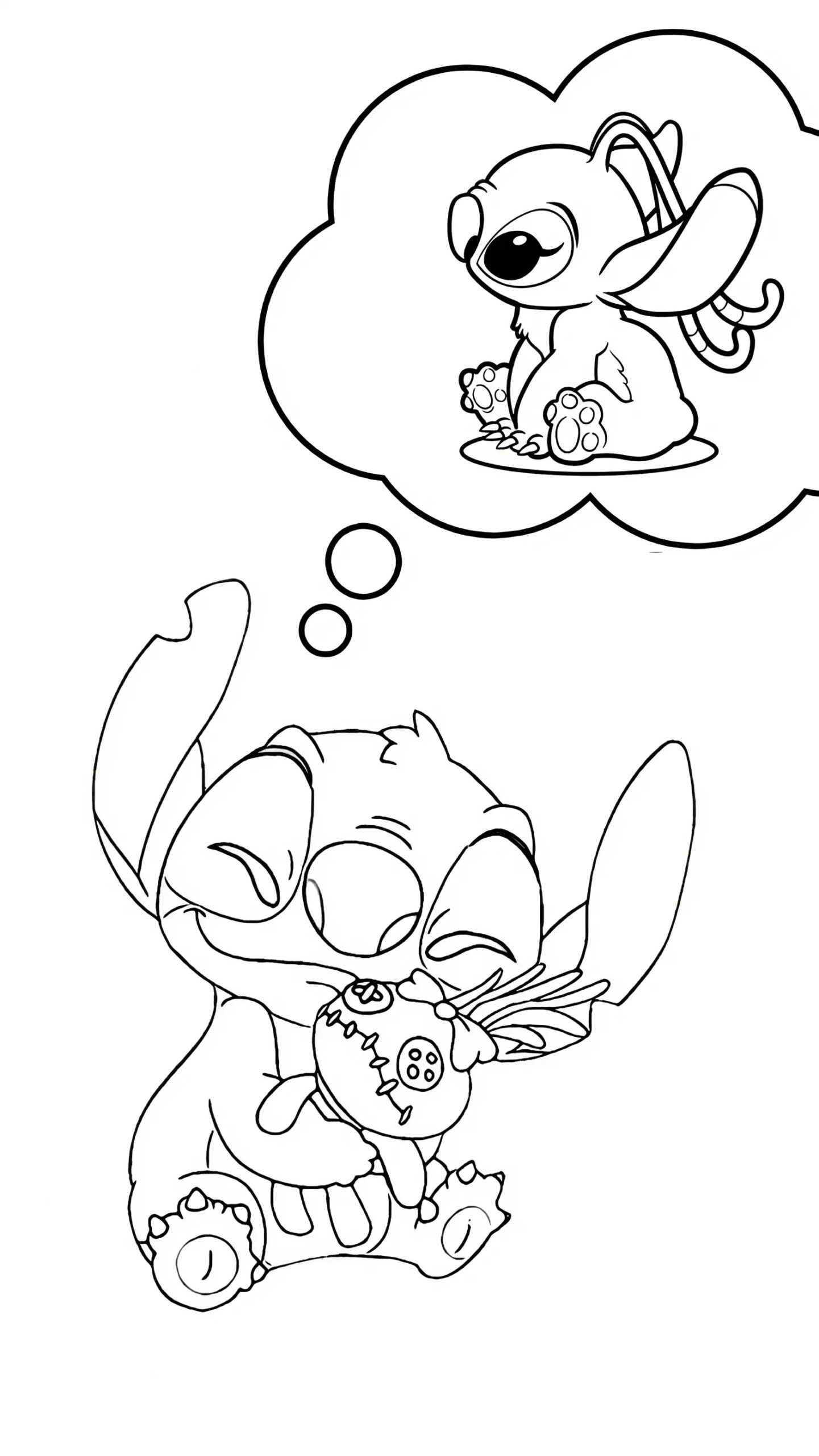 disegni stitch e angel