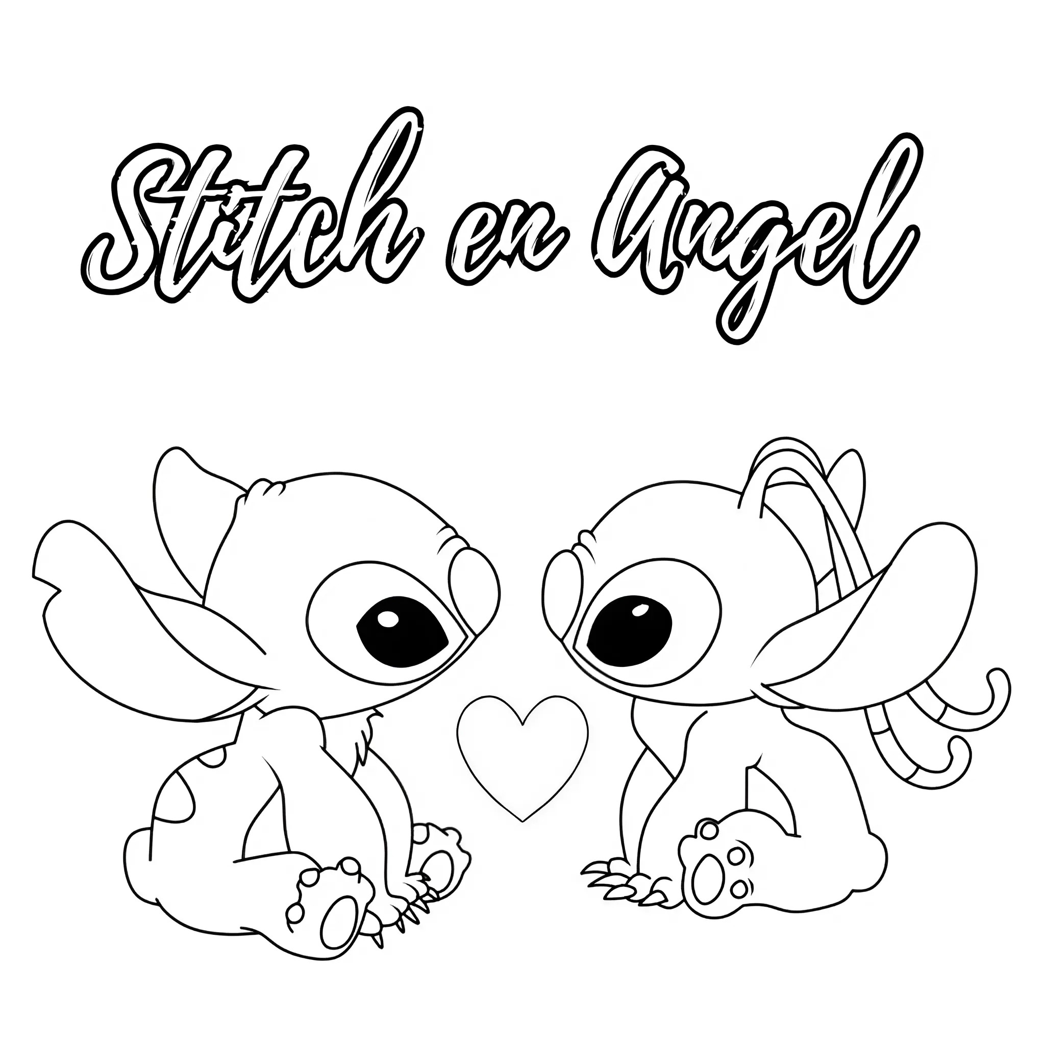 stich stitch e angel da colorare
