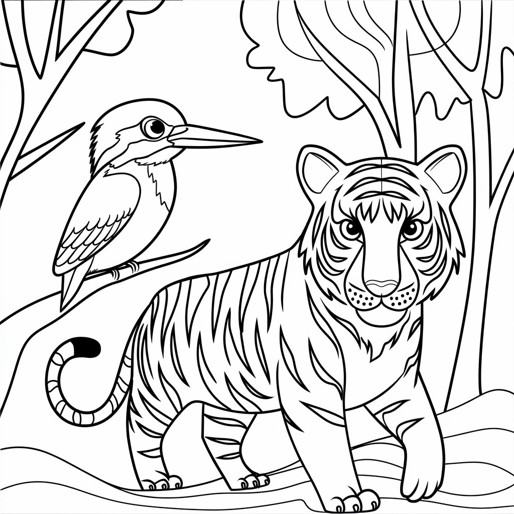 tigre disegno facile