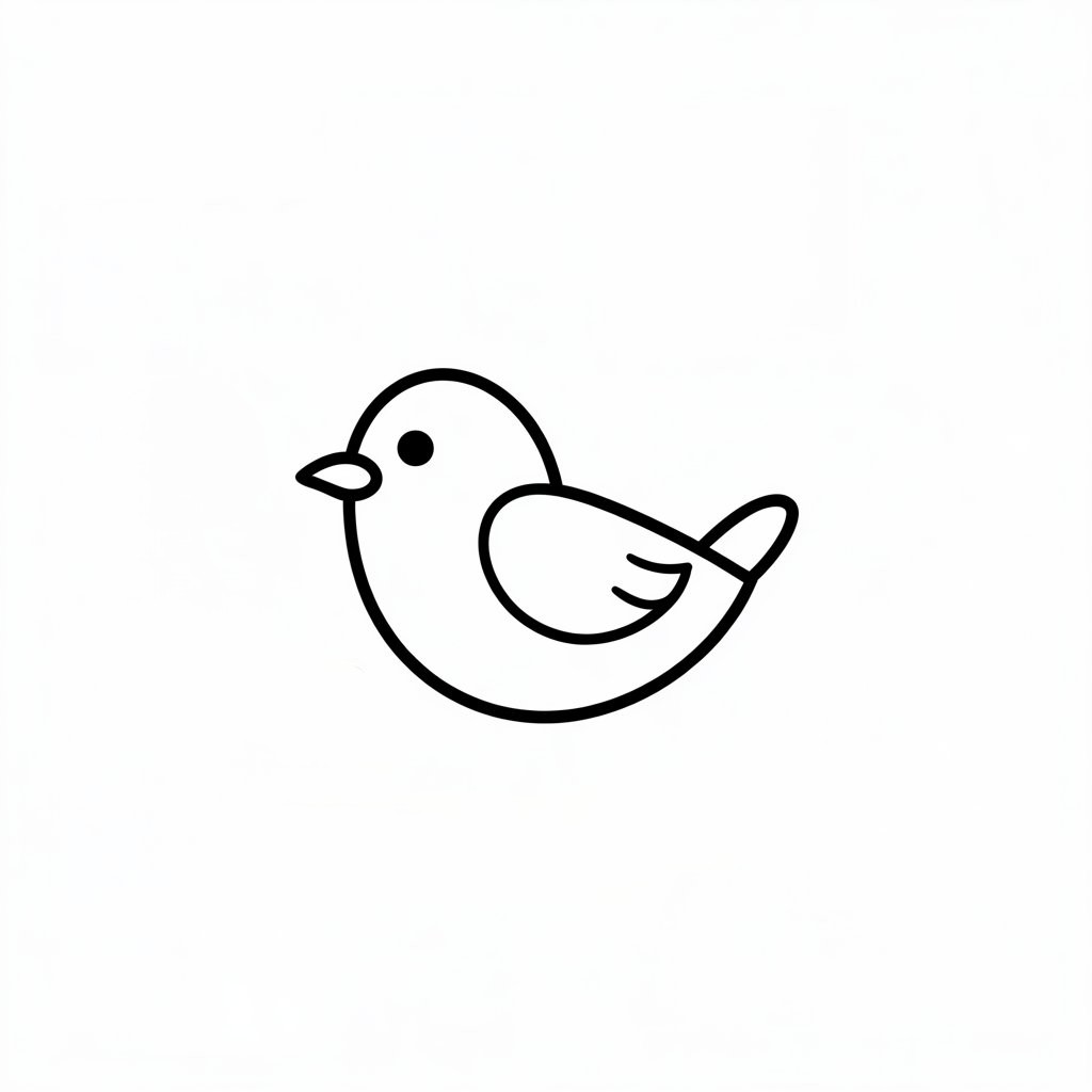 uccello disegno facile