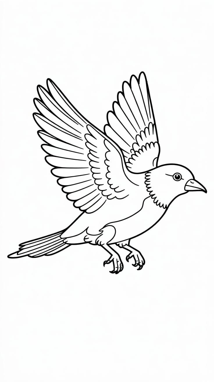 disegni da colorare di uccelli