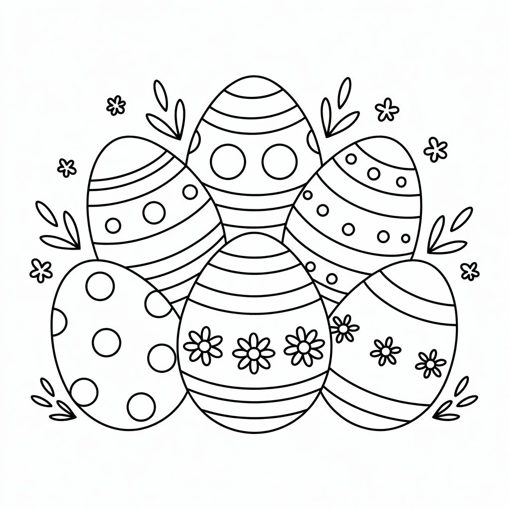 uovi di pasqua da colorare