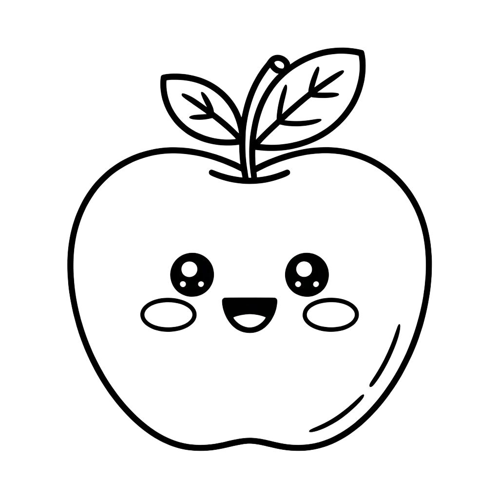 disegno da colorare mela