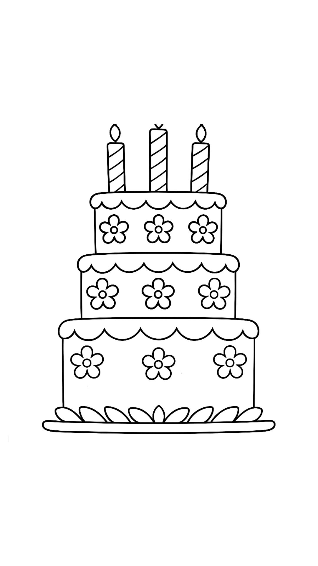 disegni da colorare torte di compleanno
