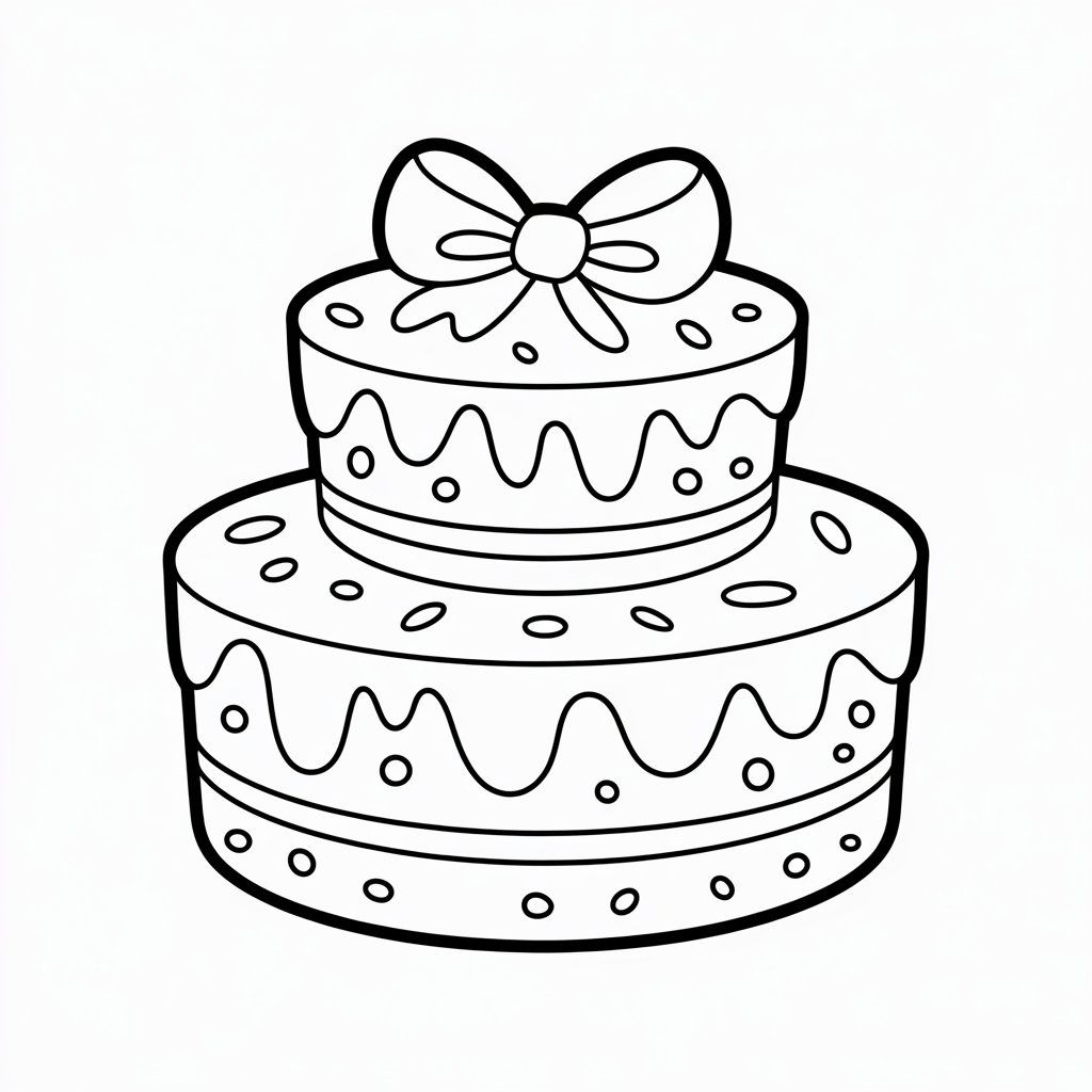 torta disegno da colorare