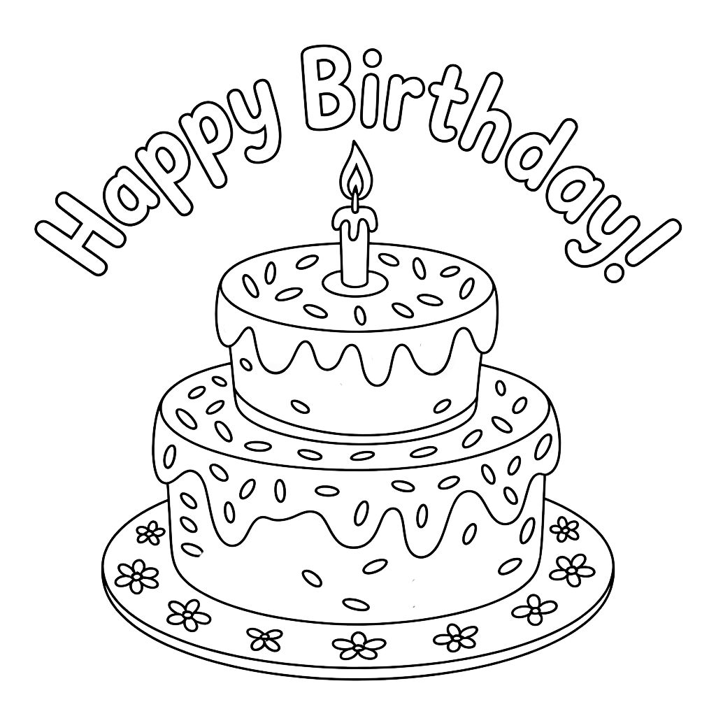 disegni da colorare di torte