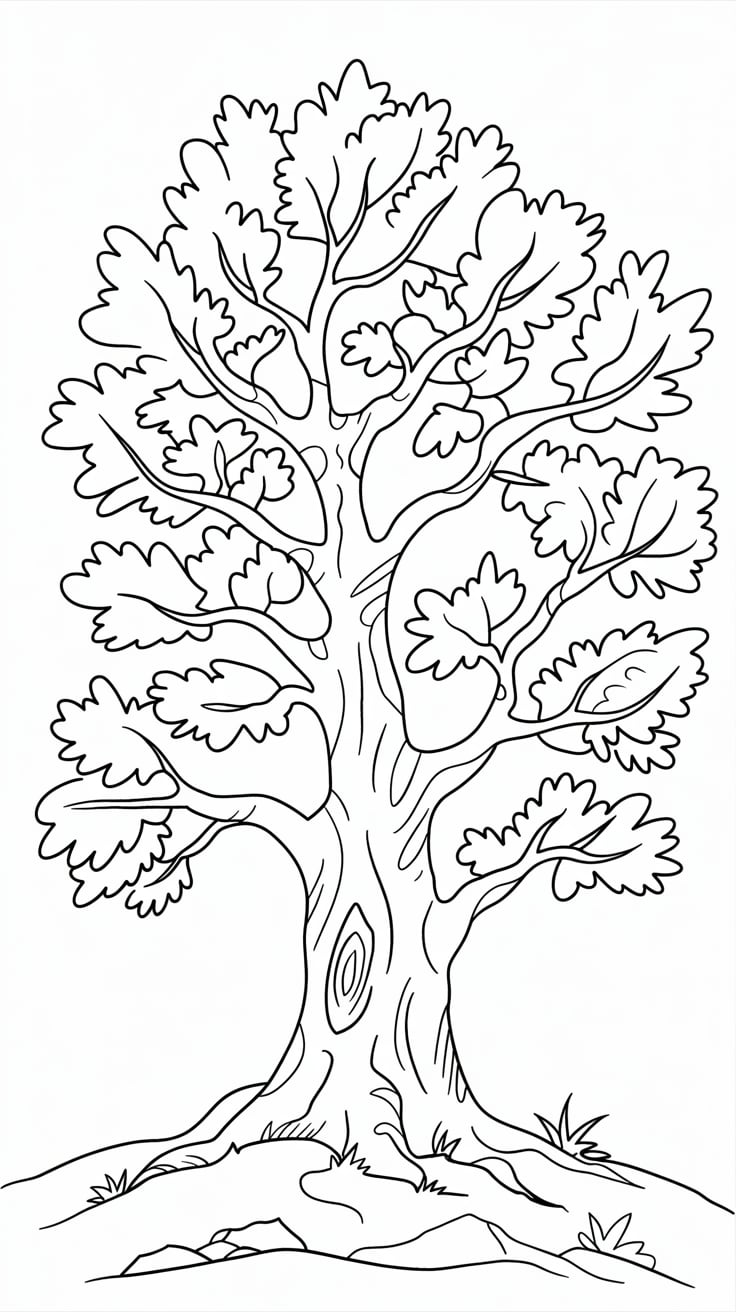 alberi da disegnare e colorare