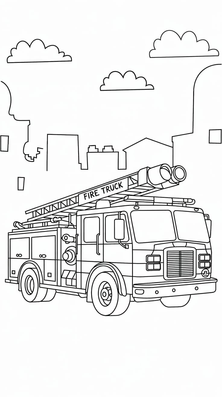 cappello pompiere disegno