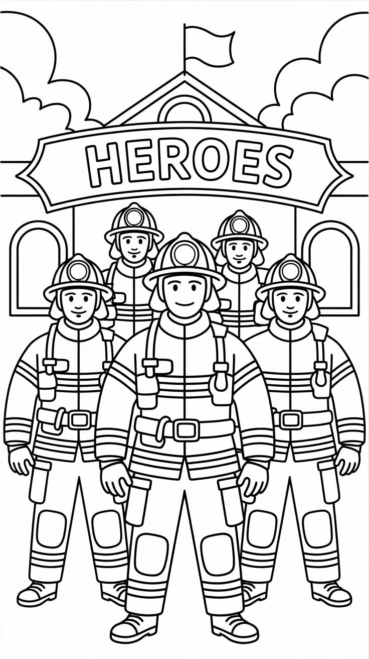 pompiere disegno da colorare