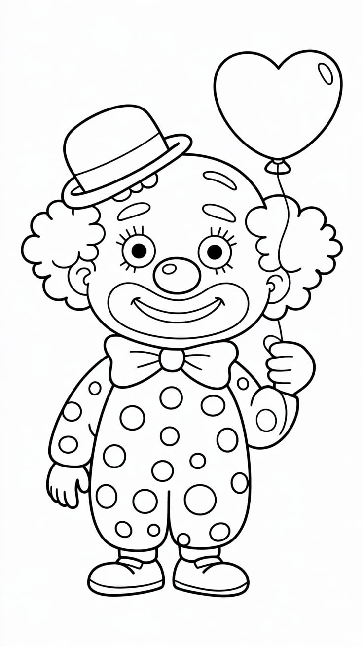 clown disegno da colorare