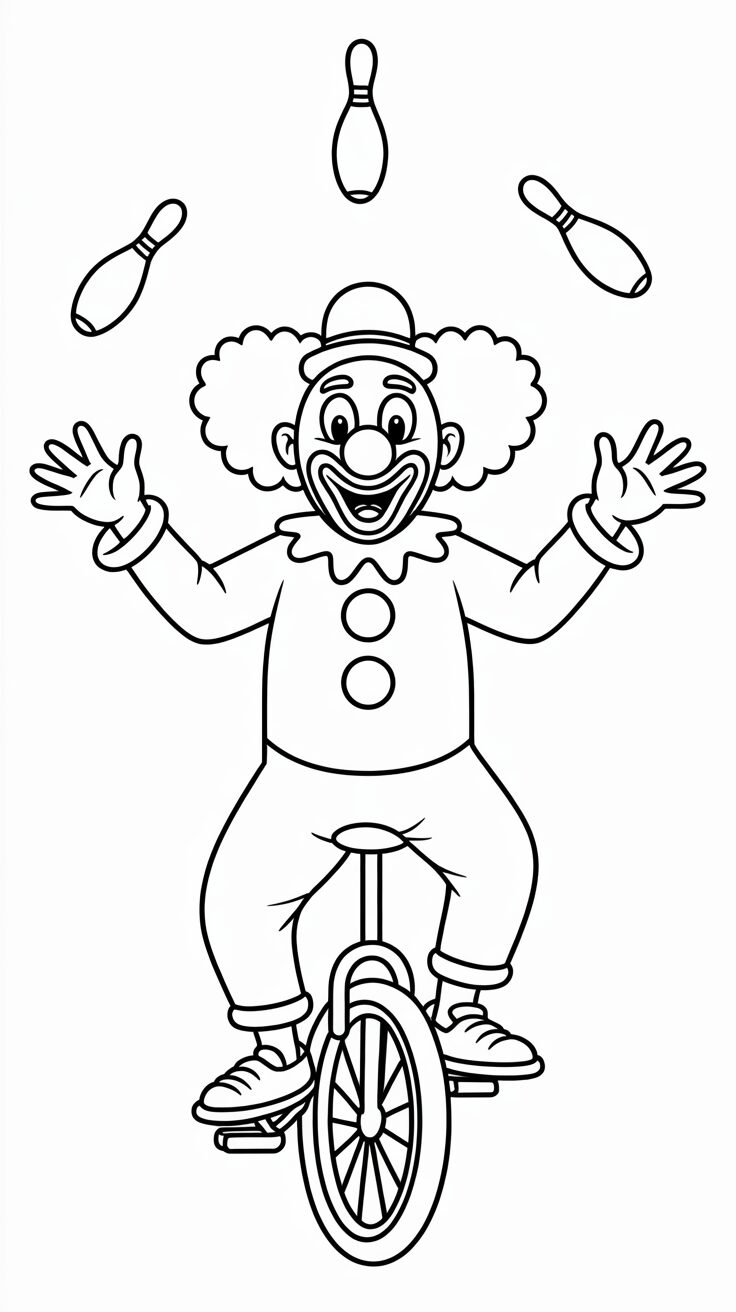 colorare Clown giocoliere