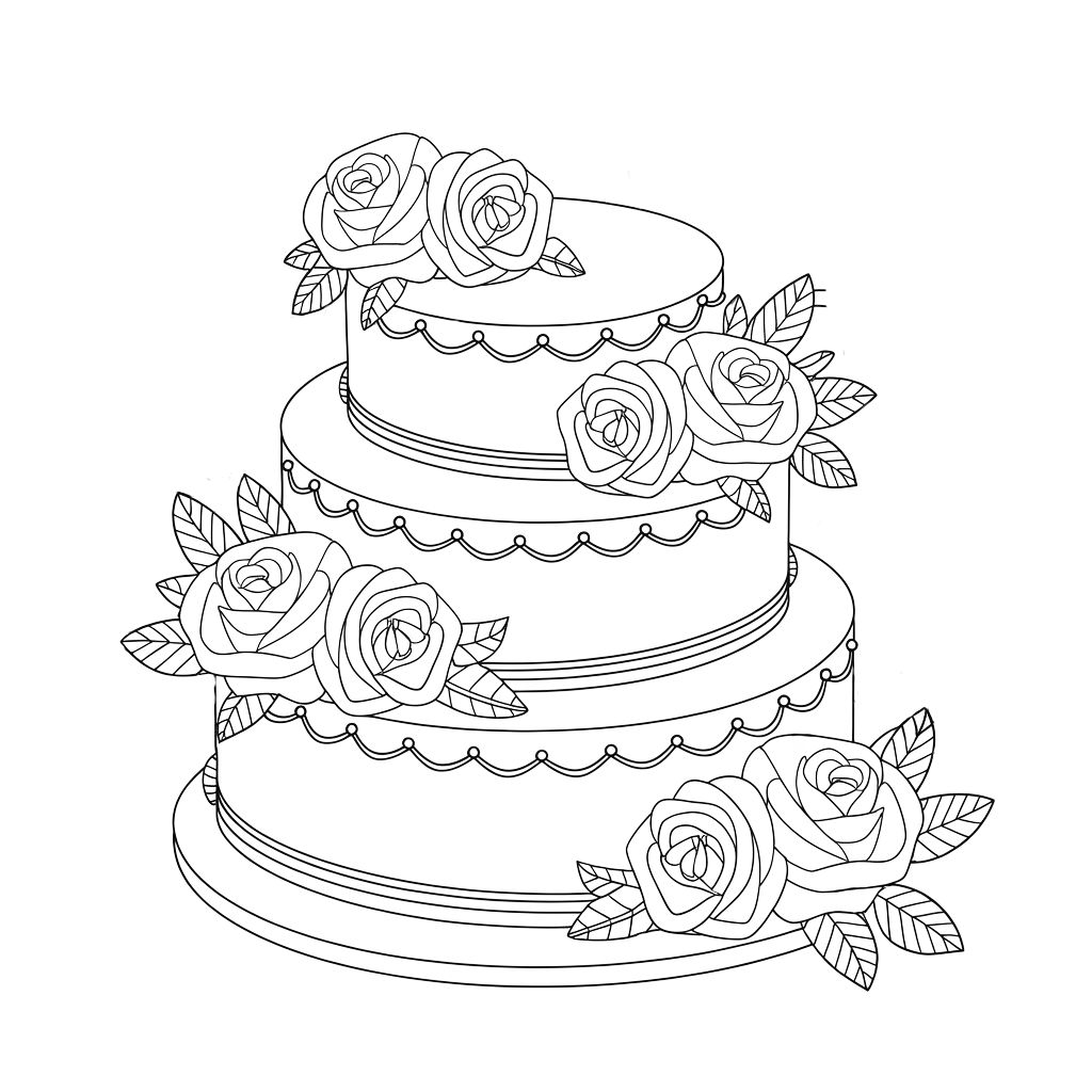 disegni di torte da colorare