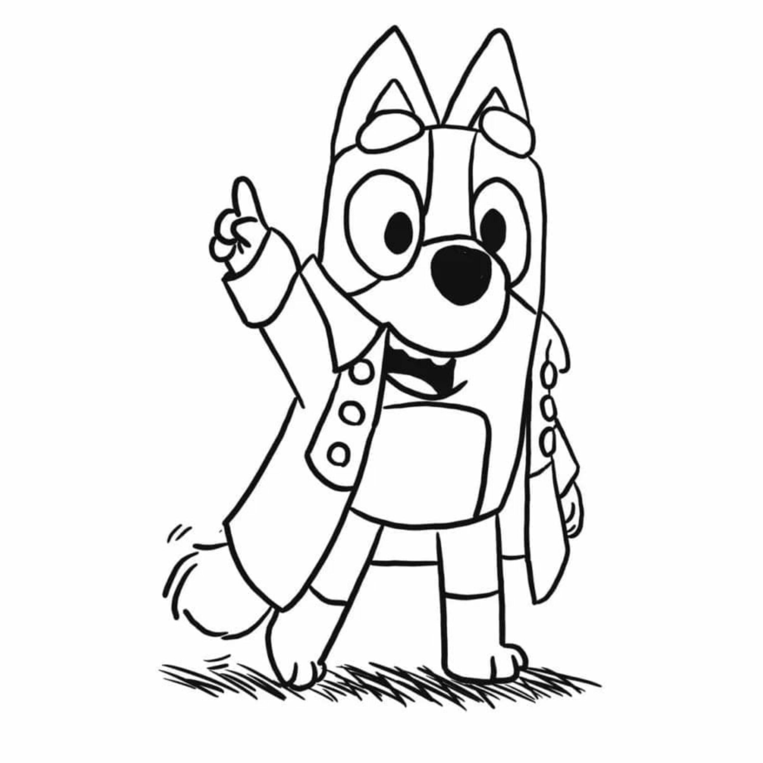 disegno bluey da colorare