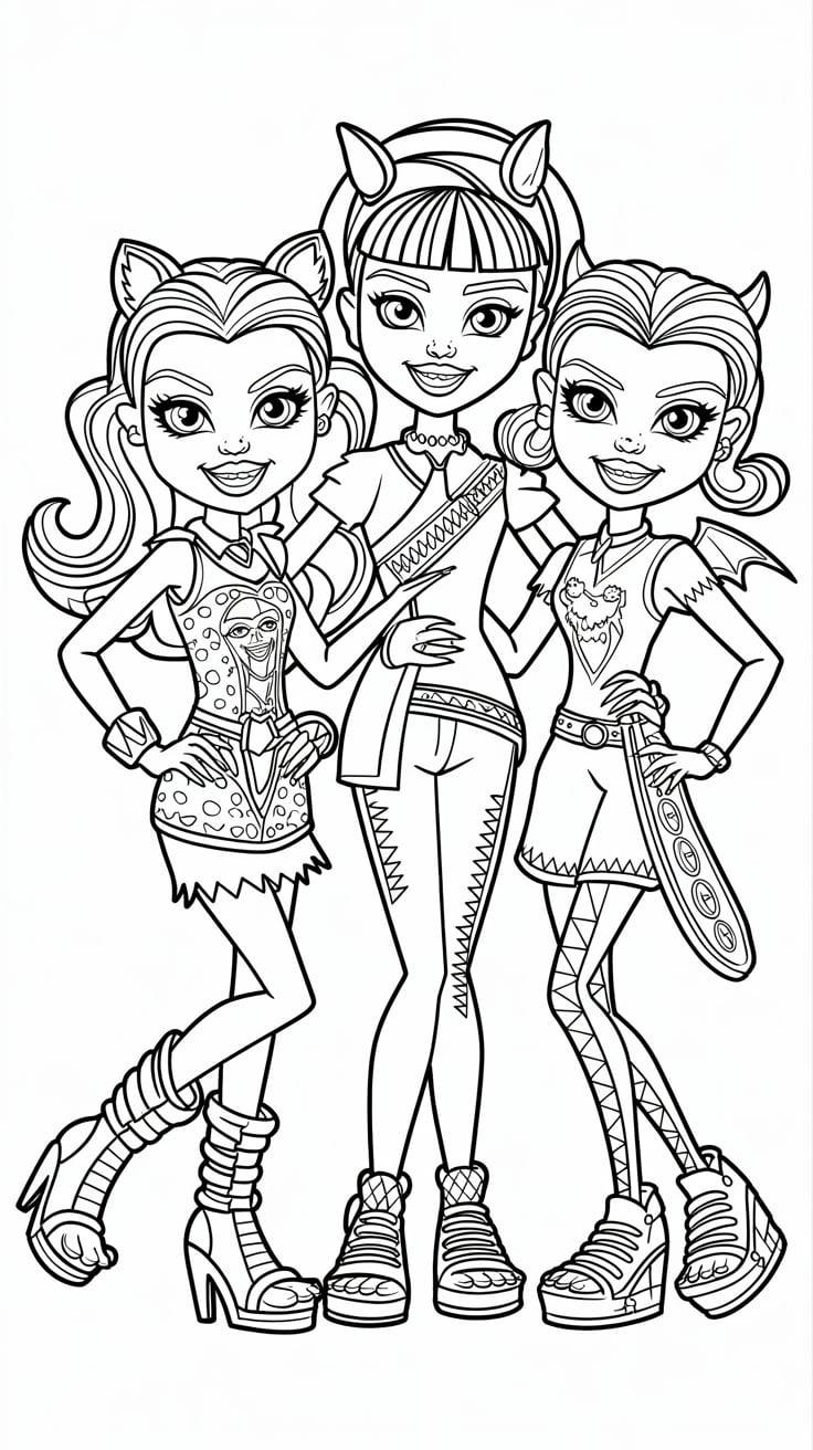 disegni delle monster high da colorare