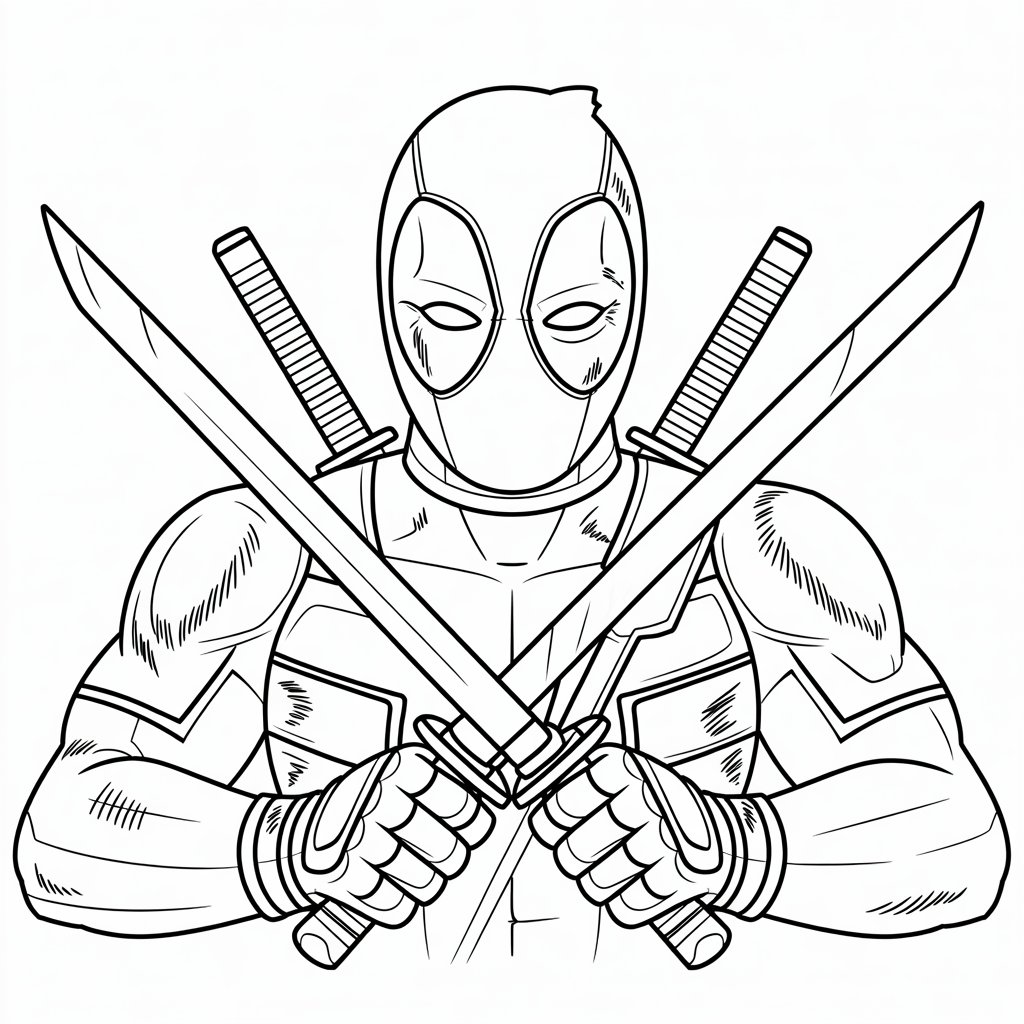 deadpool disegni da colorare