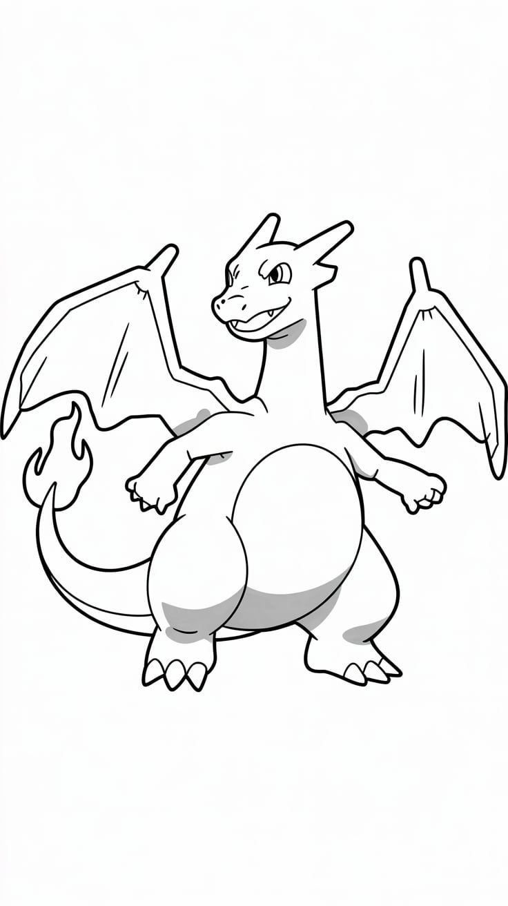 charizard disegno colorato