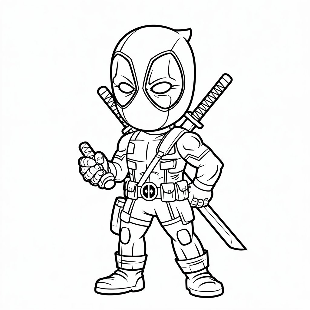 disegni da colorare deadpool