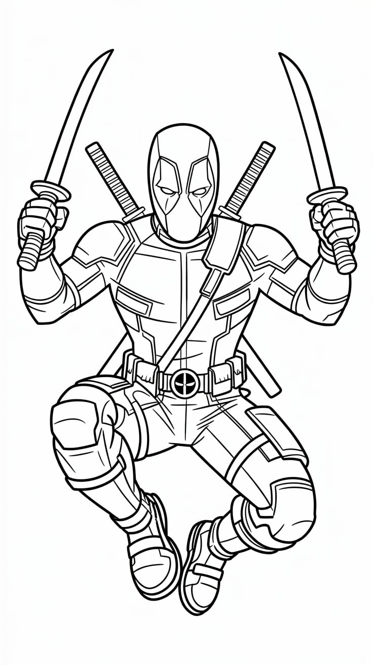disegno da colorare deadpool