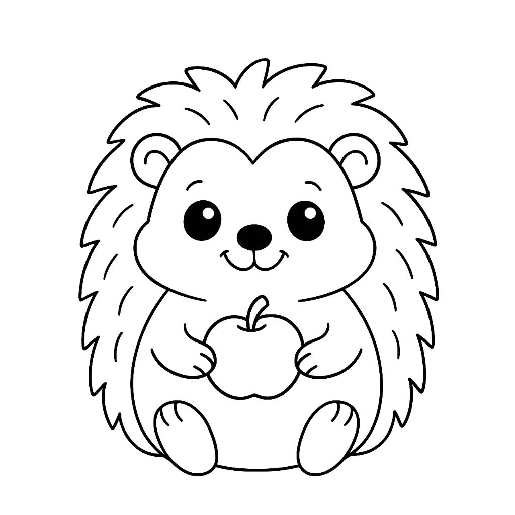 immagini riccio da colorare