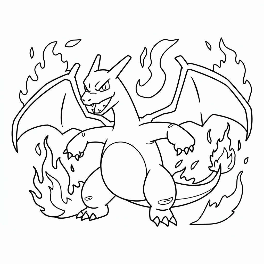 charizard disegno facile