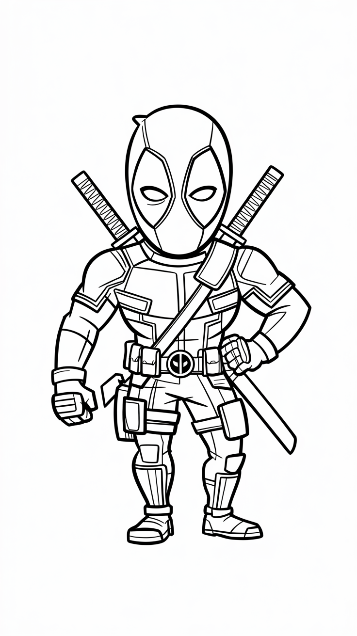 disegno di deadpool da colorare