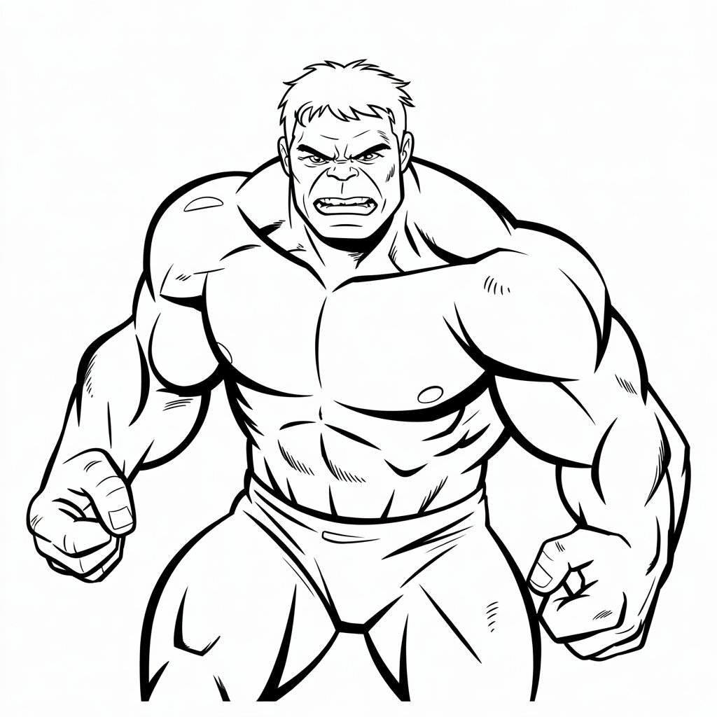 disegno hulk da colorare