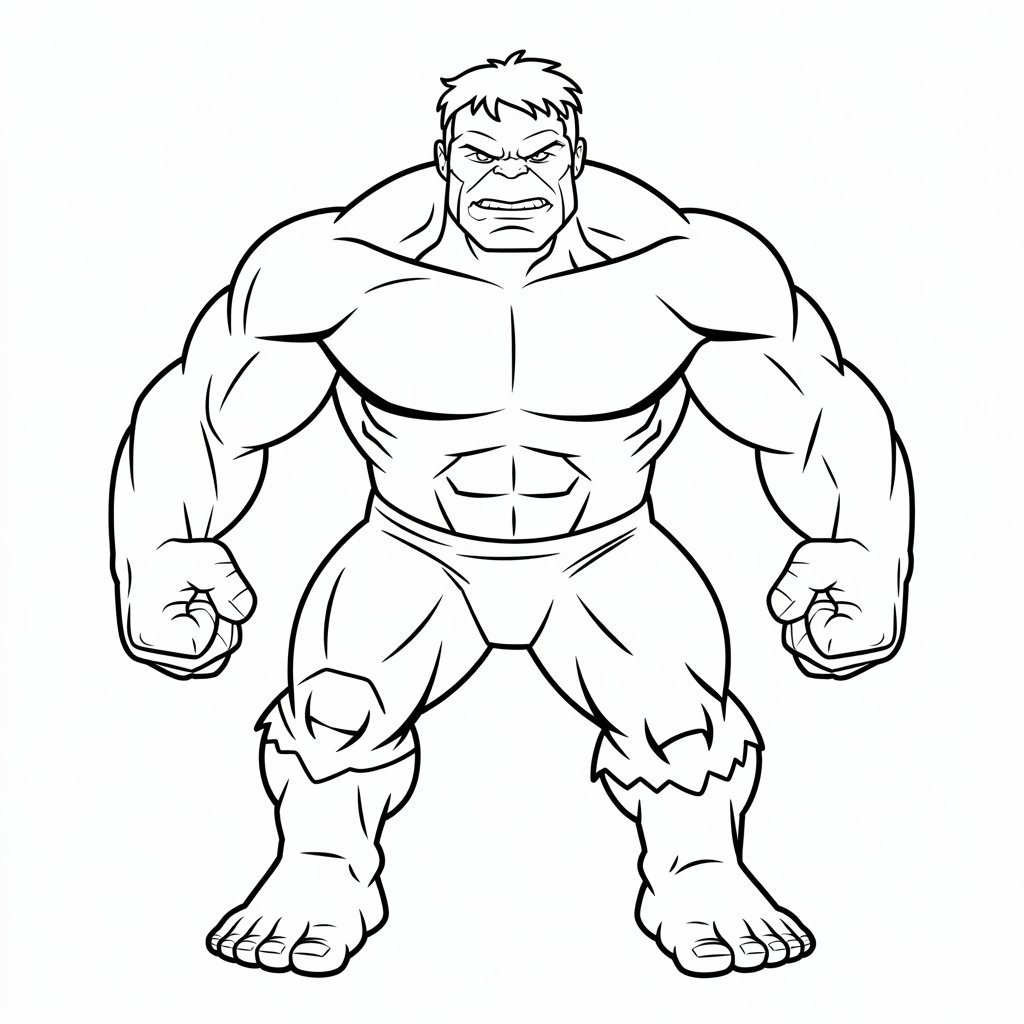 disegni hulk da colorare
