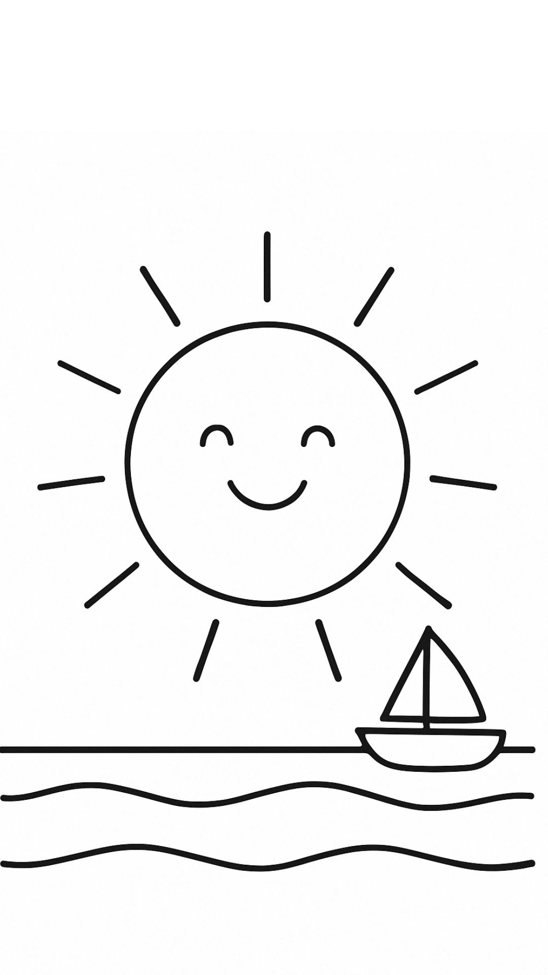 immagini del sole da colorare