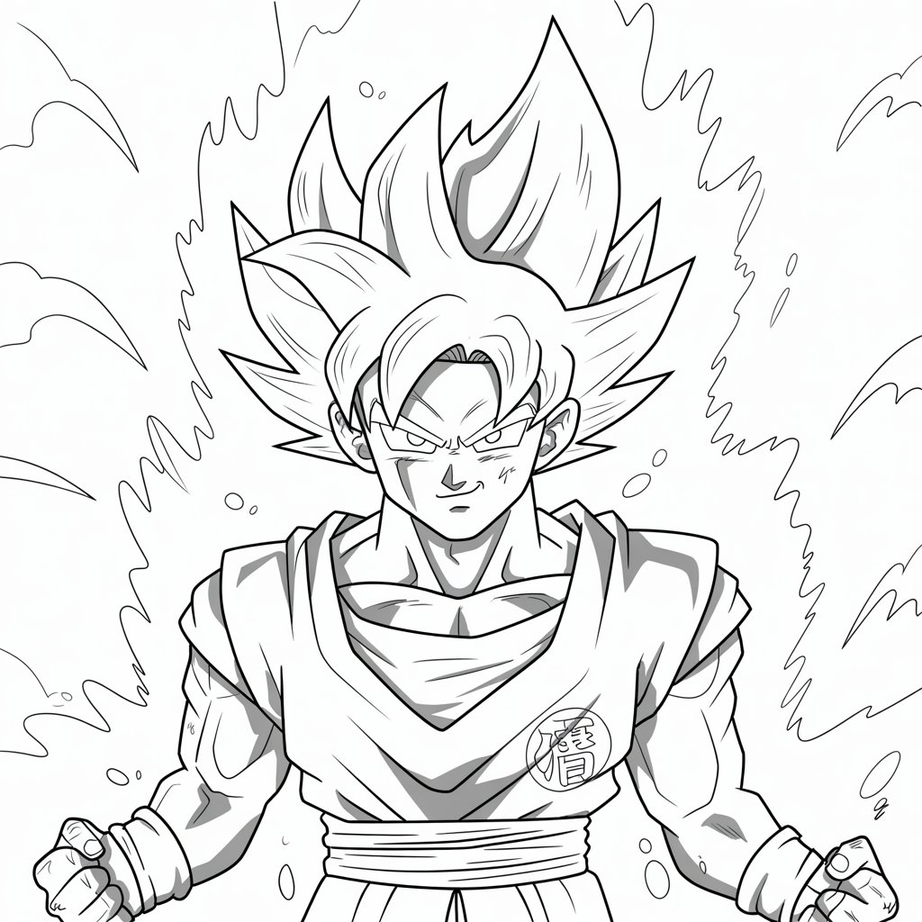 goku disegno da colorare