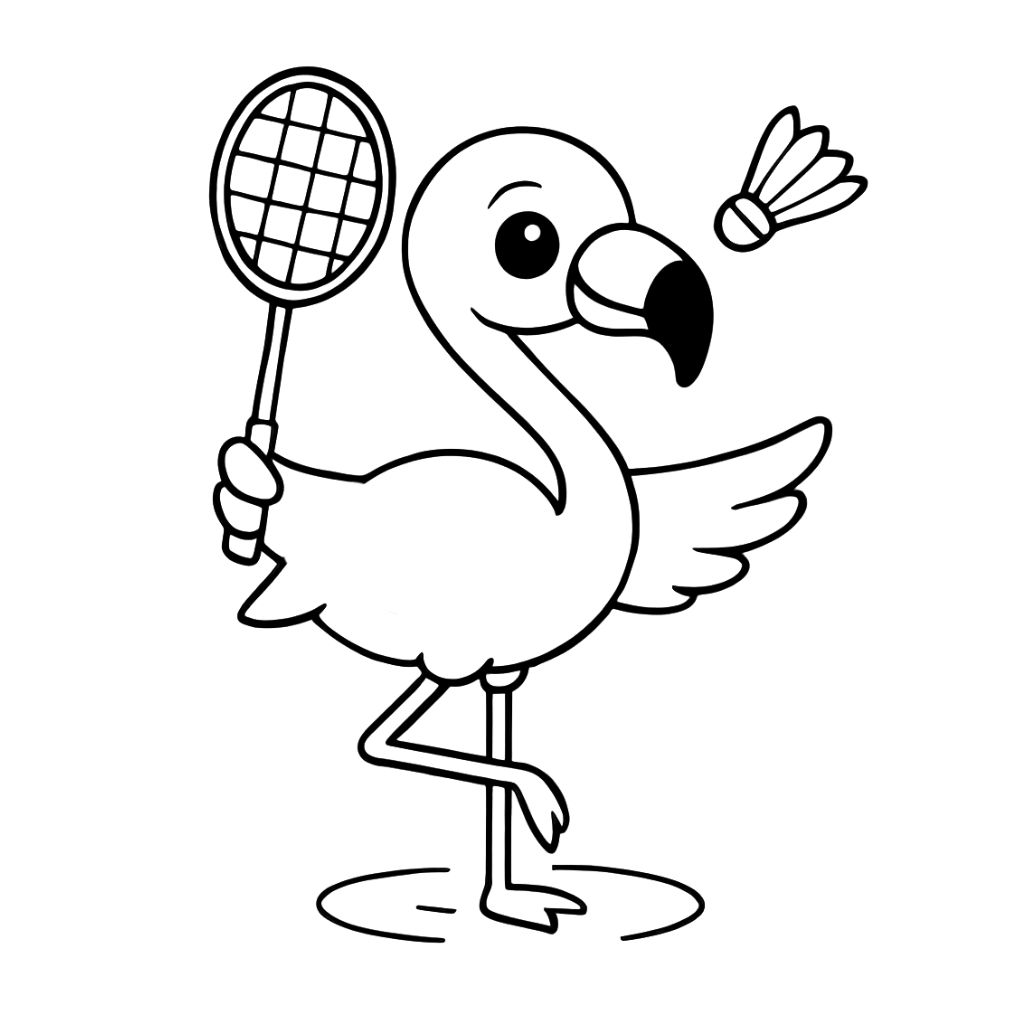 fenicottero da colorare e stampare