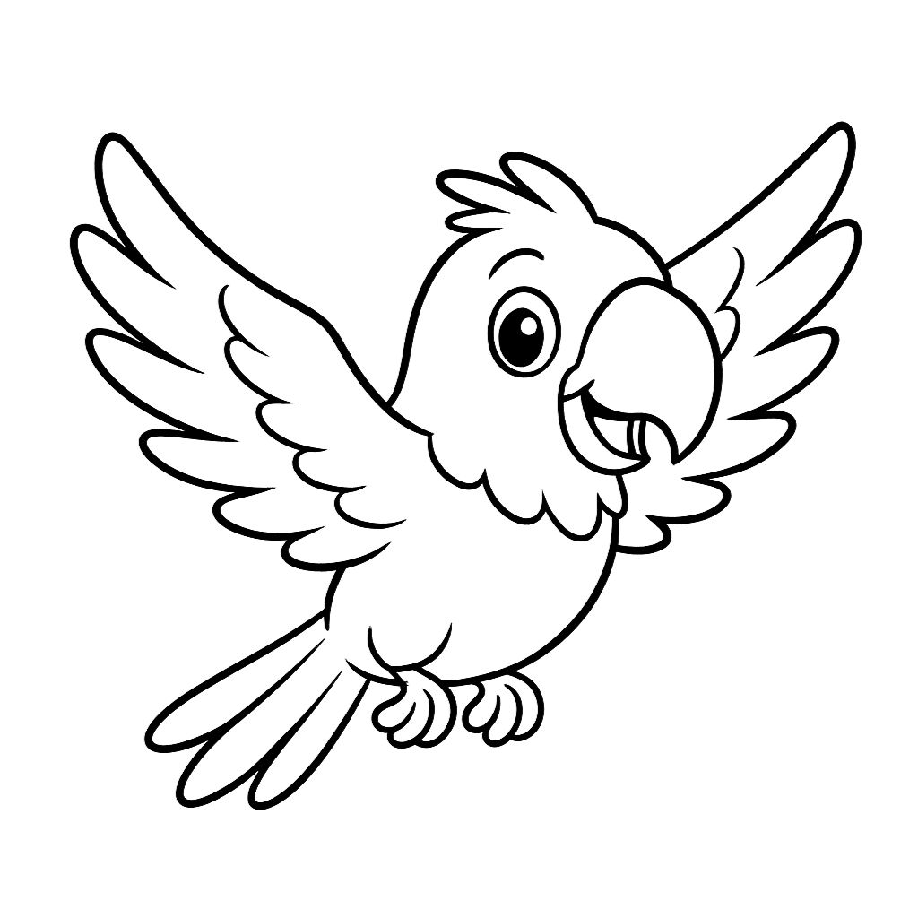 pappagallo disegno da colorare