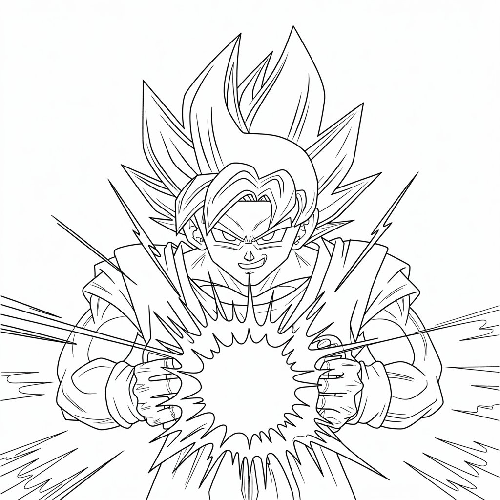 disegni di goku da colorare