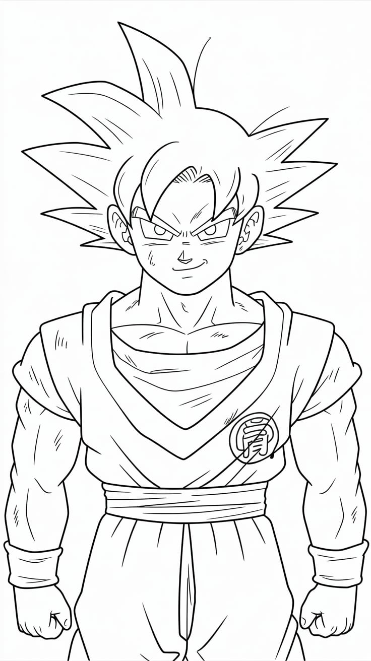 disegno di goku da colorare